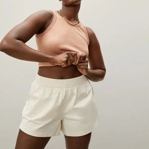 Everlane Retro Jersey Short — Cream, Size M